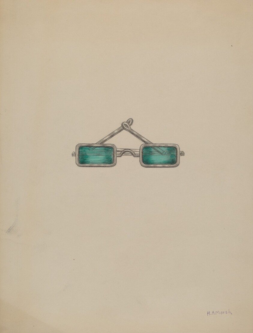 Spectacles with Green Lenses