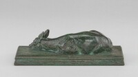 Fawn Reclining, Antoine-Louis Barye, model 1840, cast by 1874