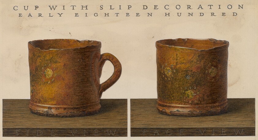 Cup with Slip Decoration