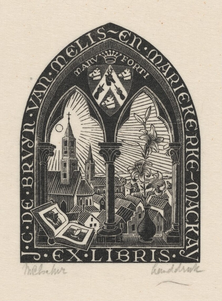 Bookplate J.C. de Bruyn van Melis-en Mariekerke-Mackay