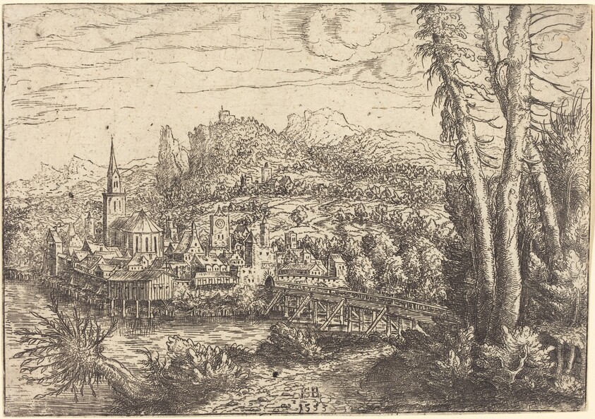 View of a City near a River