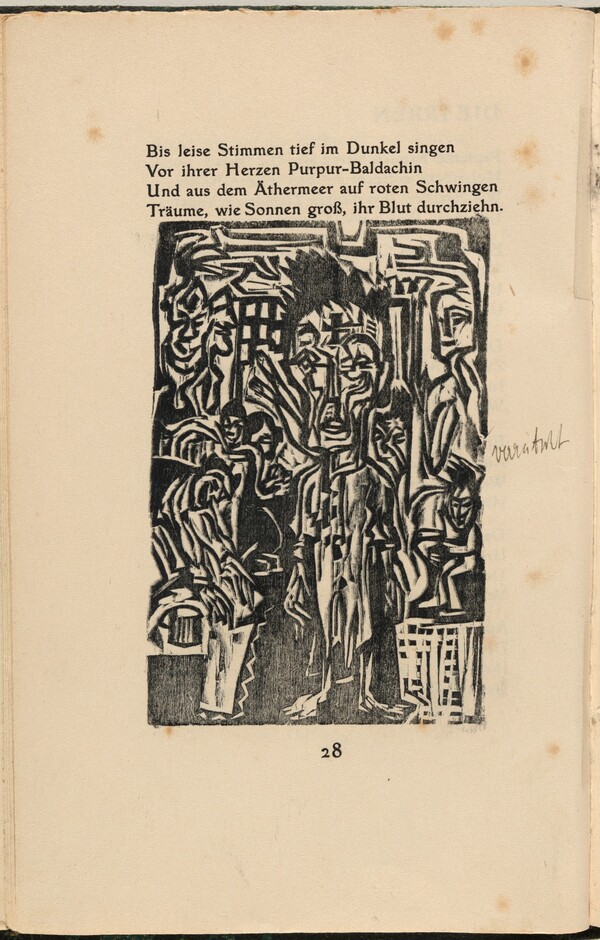Die Irren I (The Mad I) (in-text plate) from mock-up of Georg Heym: Umbra Vitae (Georg Heym: Shadow of Life)