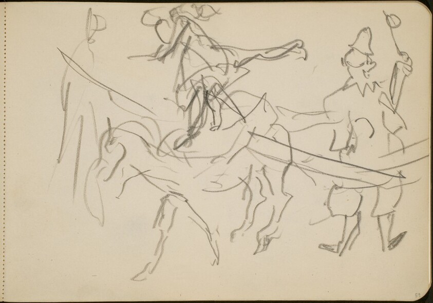 Manege mit Kunstreiter und Clown (Circus Ring with Rider and Clown) [p. 59]