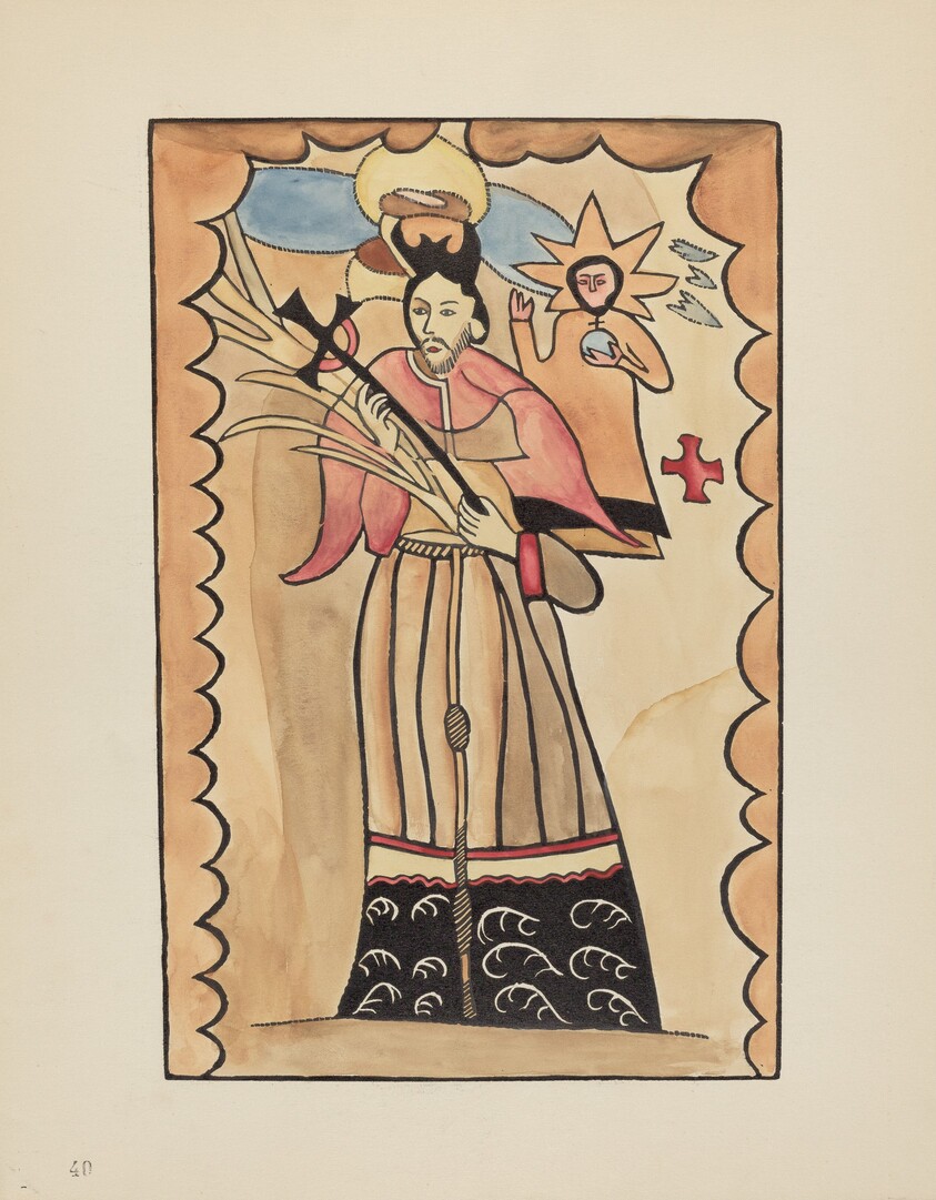 Plate 40: St. John Nepomuk: From Portfolio "Spanish Colonial Designs of New Mexico"