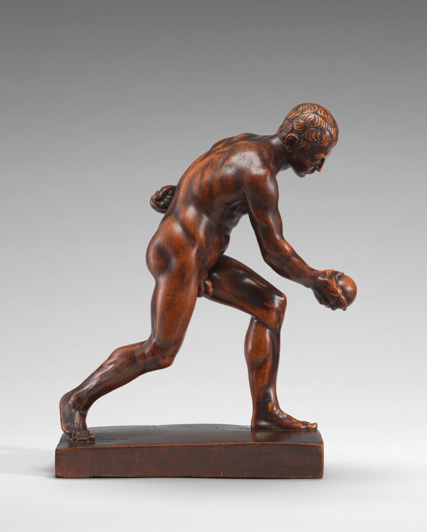 Gymnast Throwing a Sphere ('The Bowler')