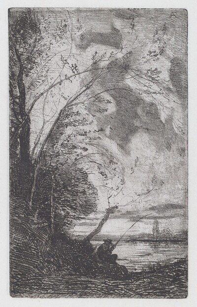 Fisherman on the Lakeshore [Pescatore sulla riva del lago]