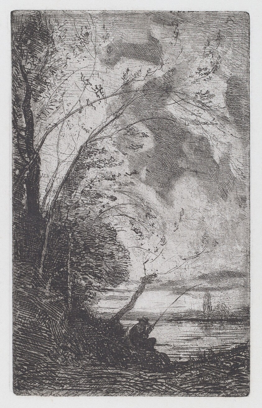 Fisherman on the Lakeshore [Pescatore sulla riva del lago]