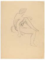 Seated Female Nude Facing Right, Head Turned Left, Mark Rothko