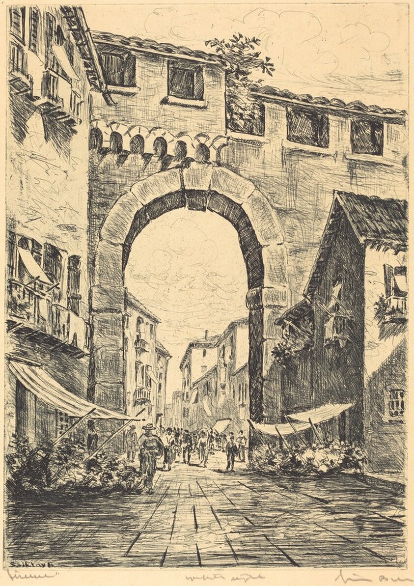 Street Scene with Arch