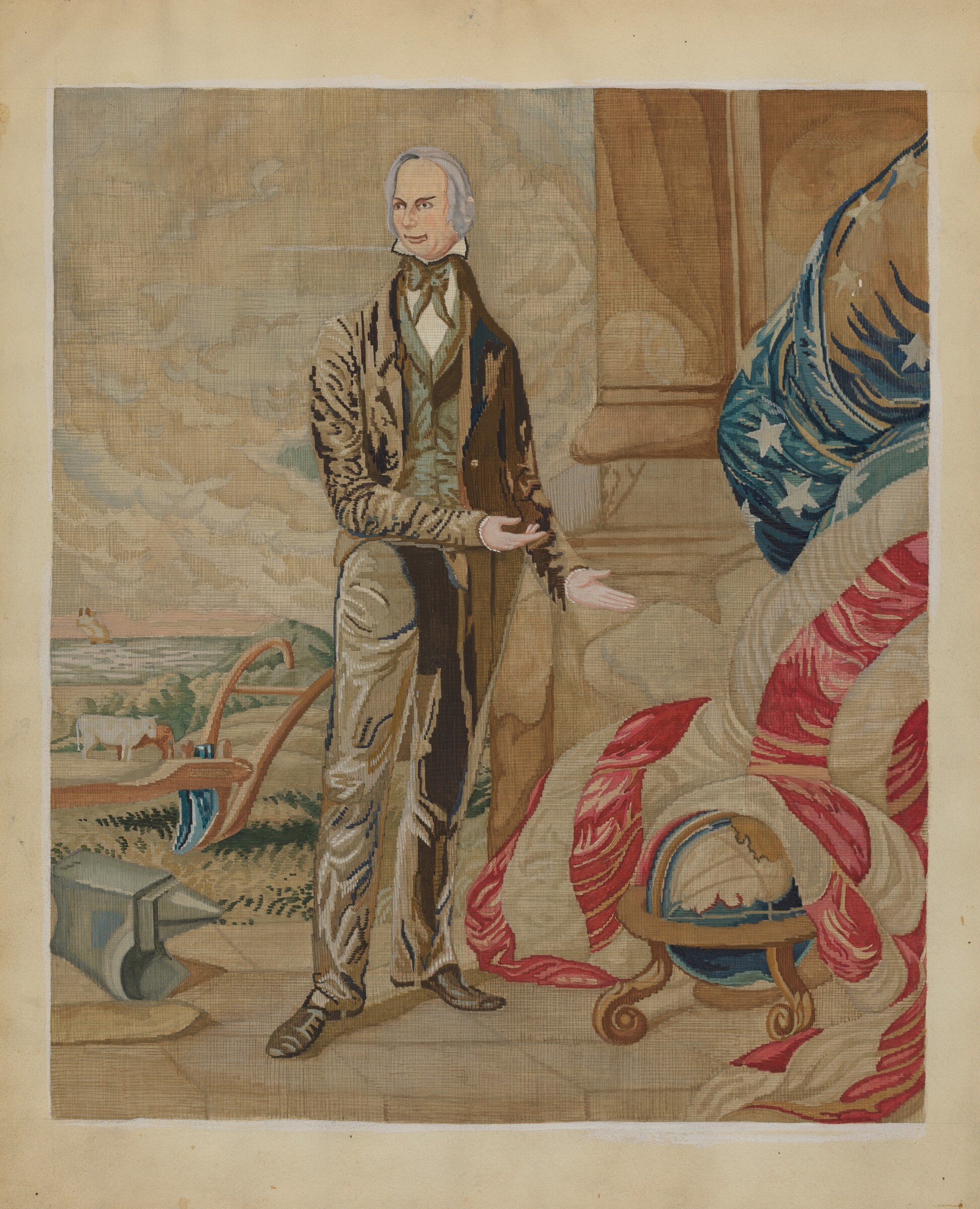 Needlepoint Picture, Jules Lefevere, c. 1937