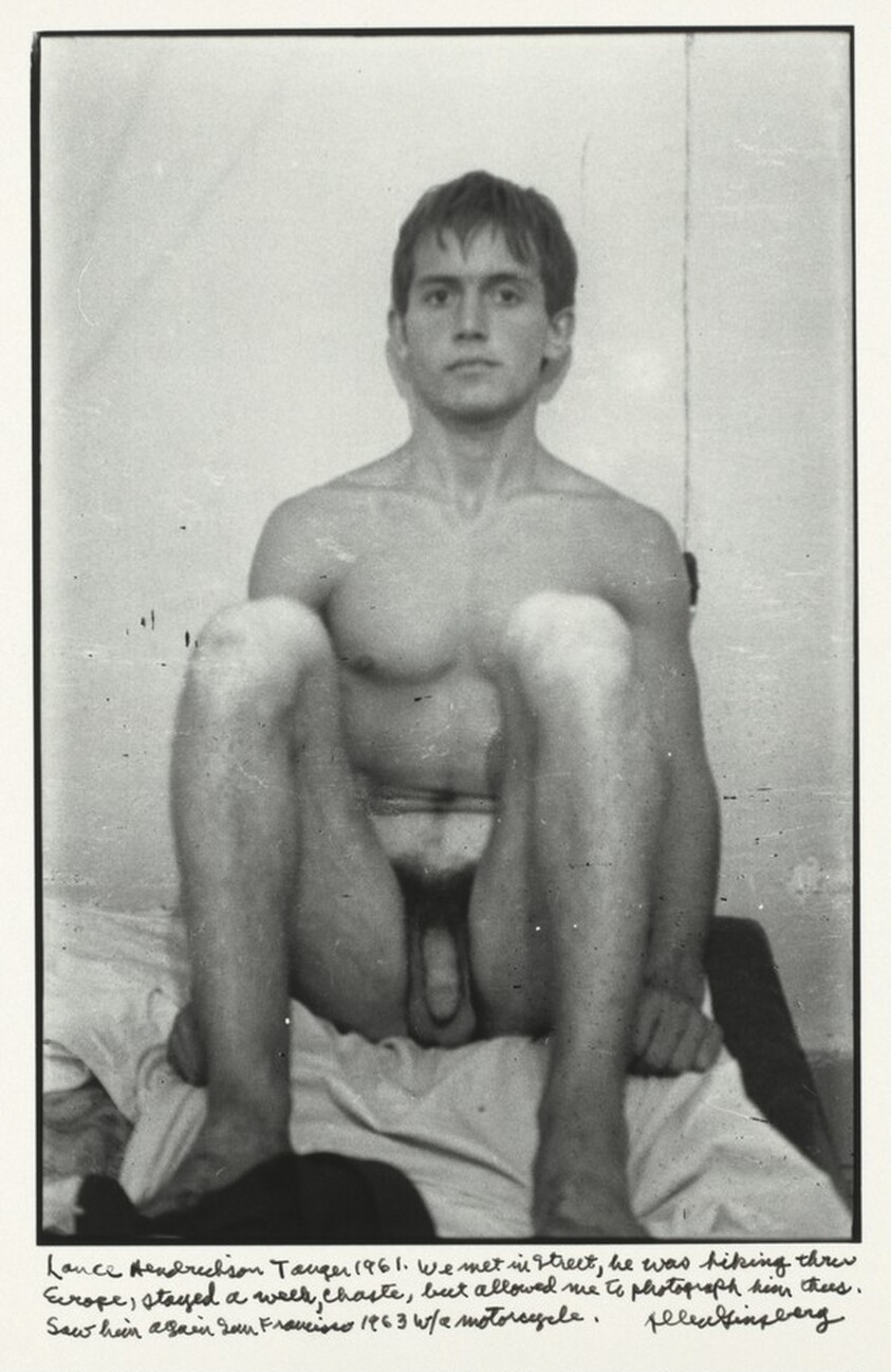 Lance Hendrickson, Tangier, 1961. We met in street, he was hiking thru Europe, stayed a week, chaste, but allowed me to photograph him thus. Saw him again in San Francisco 1963 w/ a motorcycle.