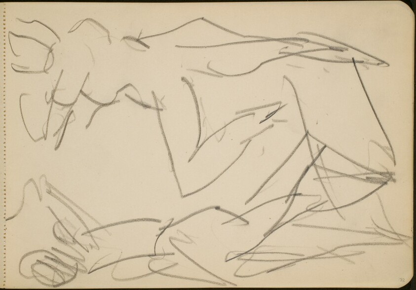 Studie zweier tanzender Figuren  (Study of Two Dancing Figures) [p. 33]