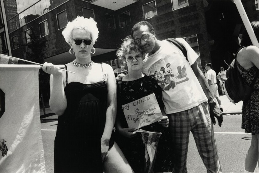 "My child is a transexual and I love her," Parents at the Gay Pride Parade, New York City