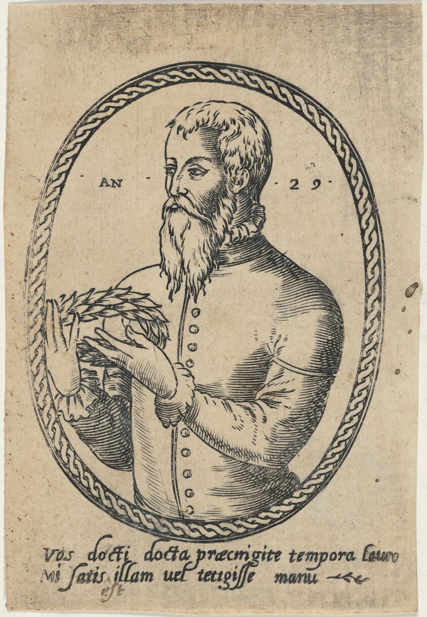 Portrait of a Man Holding a Laurel Wreath
