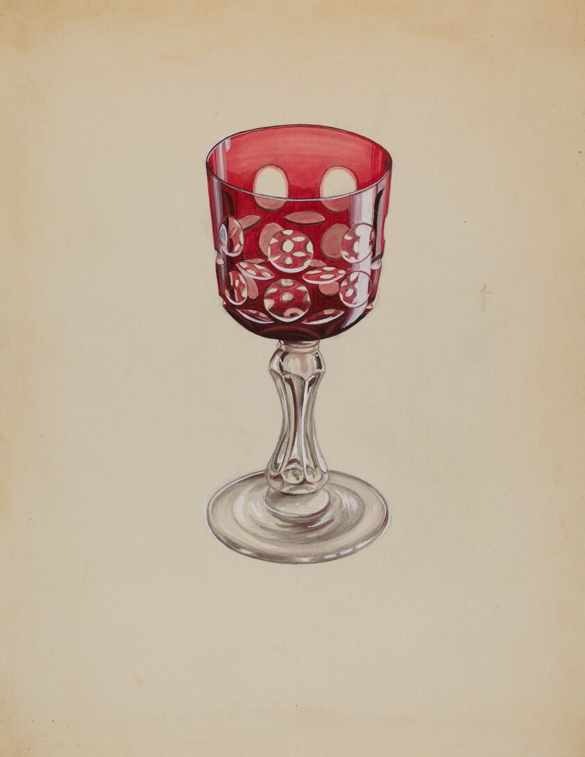 Ruby Case-Glass Goblet
