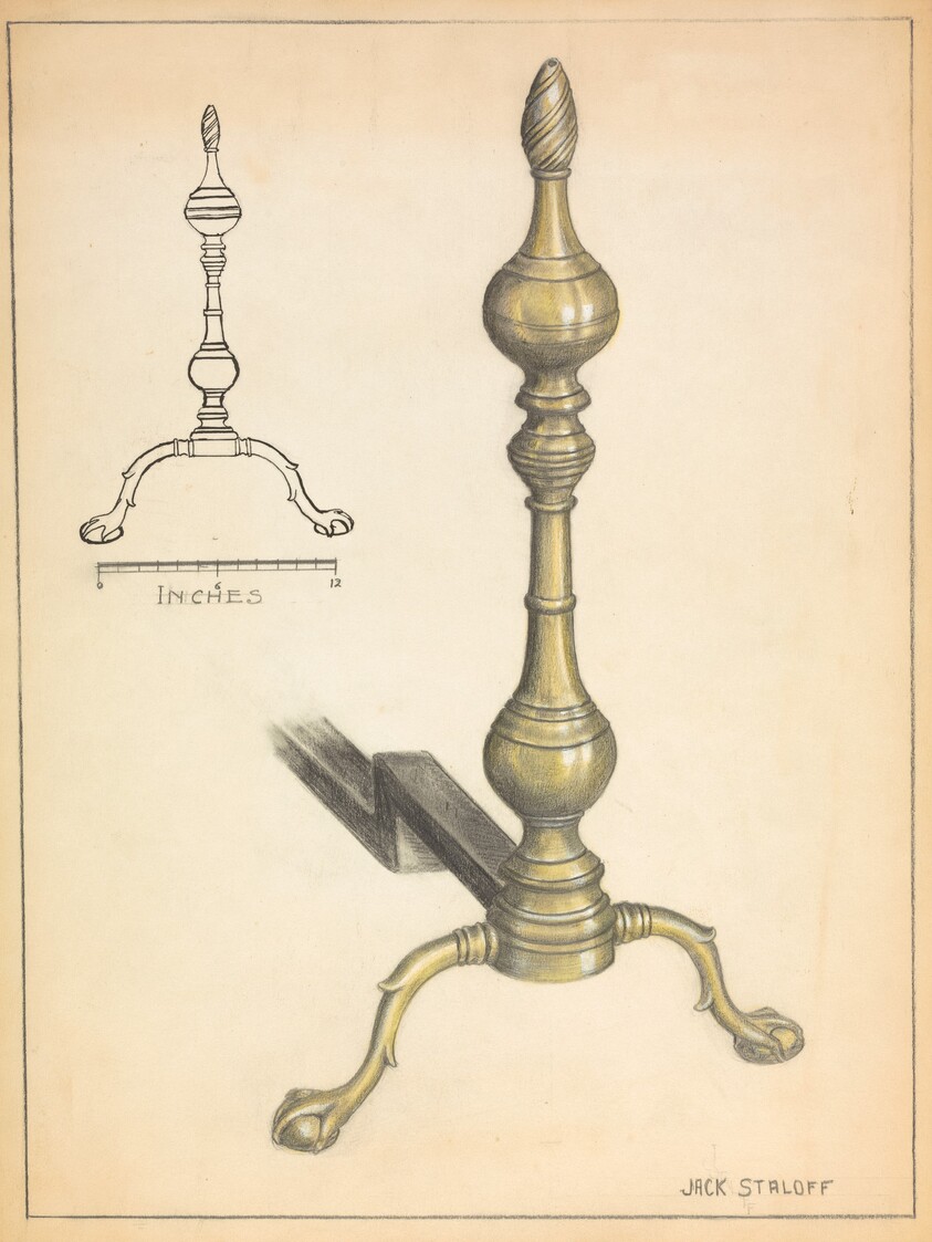 Andiron (one of pair)