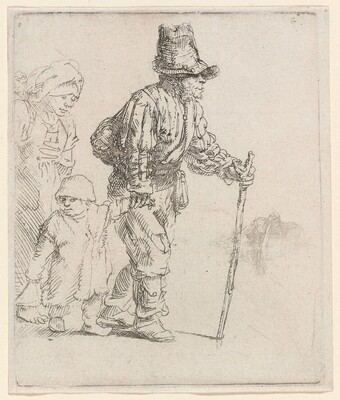 Peasant Family on the Tramp, Рембрандт Харменс ван Рейн, ок. 1652