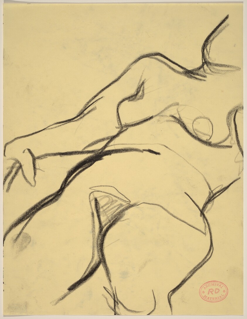 Untitled [torso of a reclining female nude]