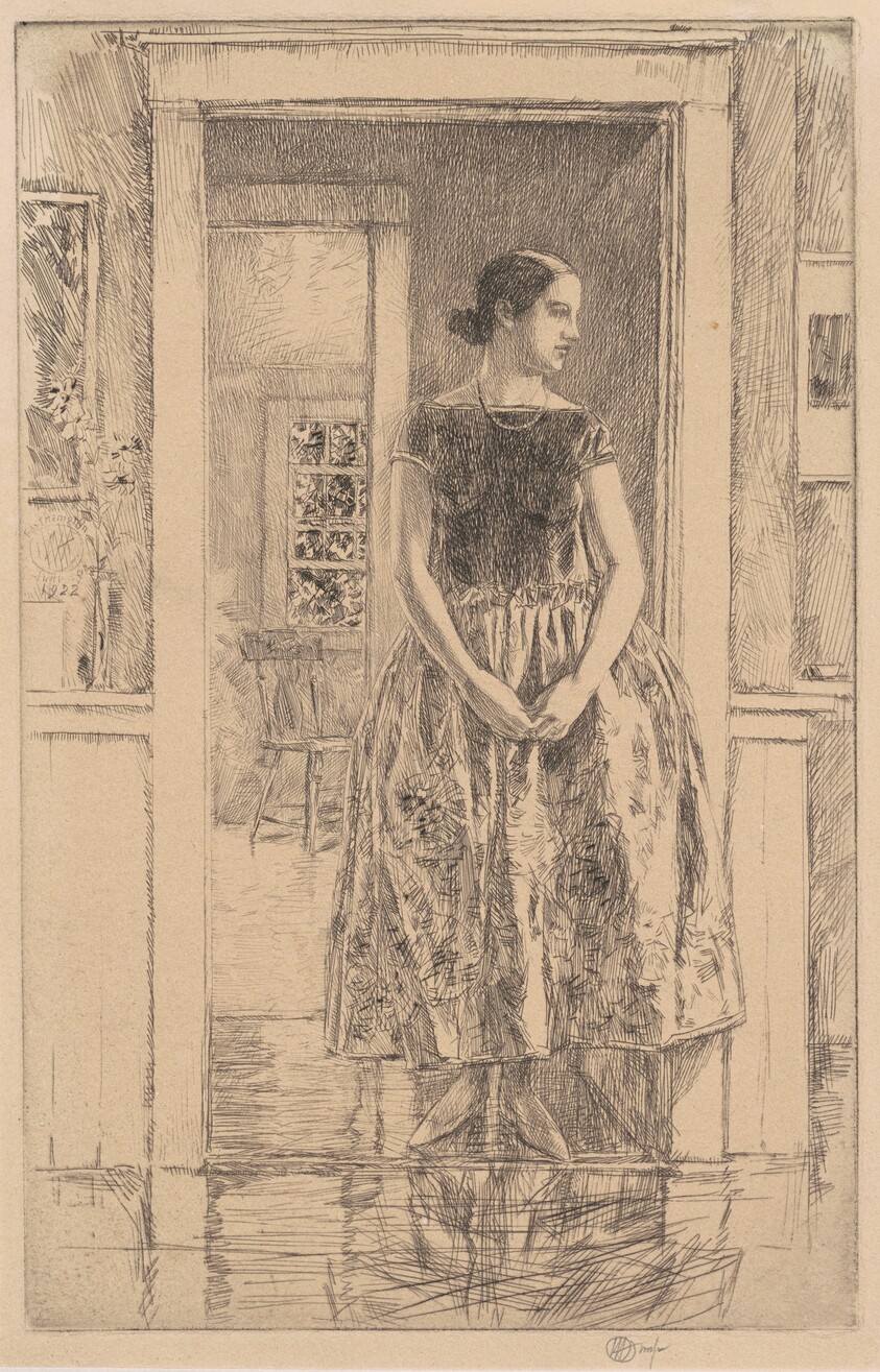 Girl in a Modern Gown