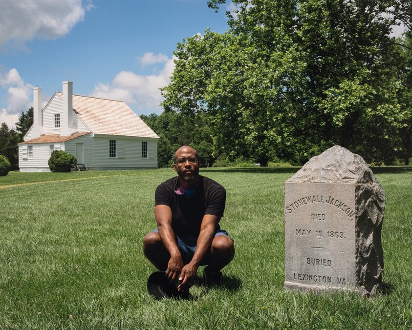 Self Portrait with Stonewall Jackson Shrine, Woodford, Virginia