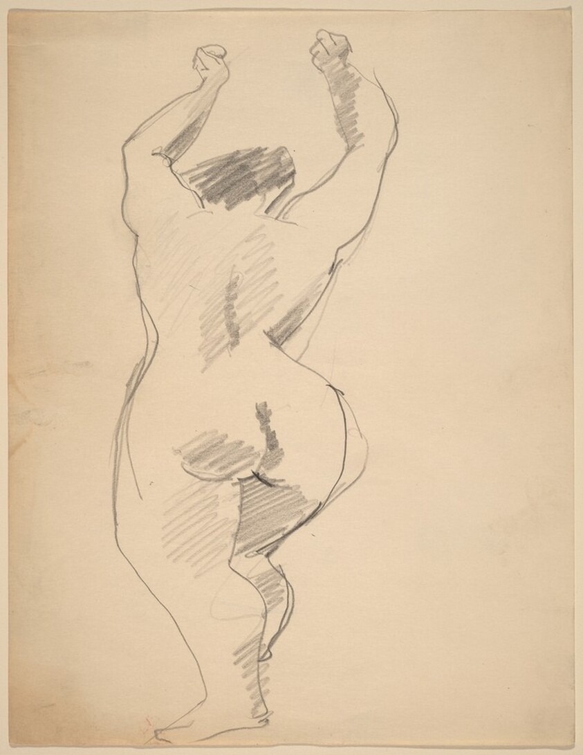 Rear View of Nude Figure