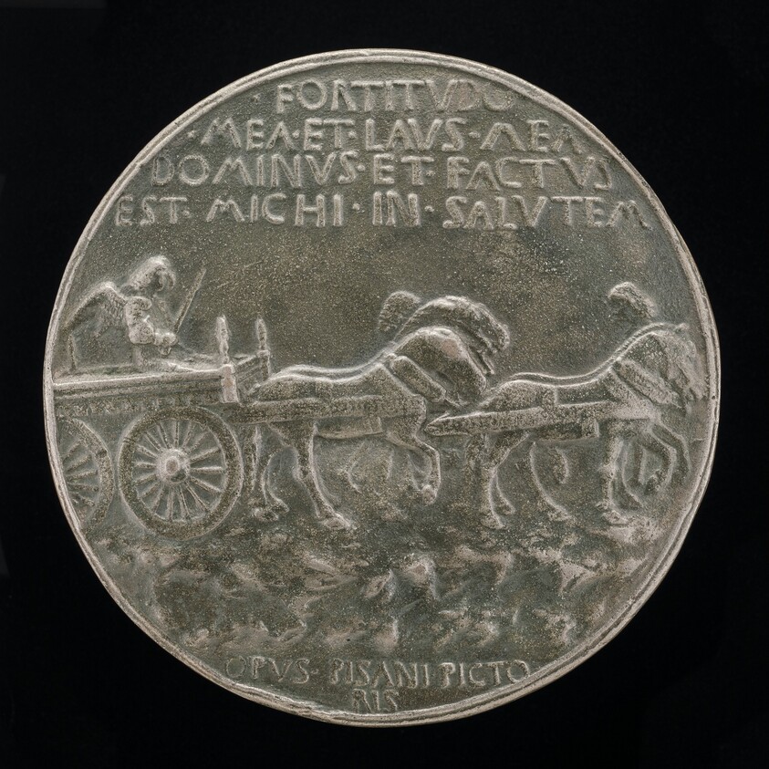 Angel in a Car Drawn by Horses [reverse]