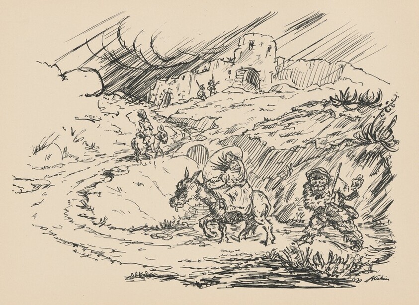 Auf der Flucht (In Flight) from Deutsche Graphiker der Gegenwart (German Printmakers of Our Time)