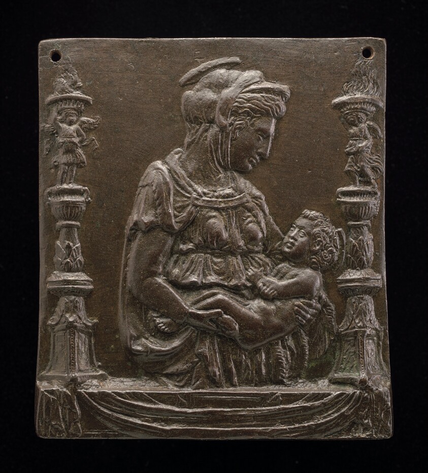 Madonna and Child between Two Candelabra