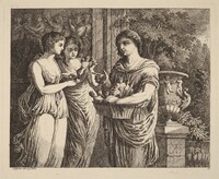 Figurine Seller with Two Girls, Salomon Gessner, 1770