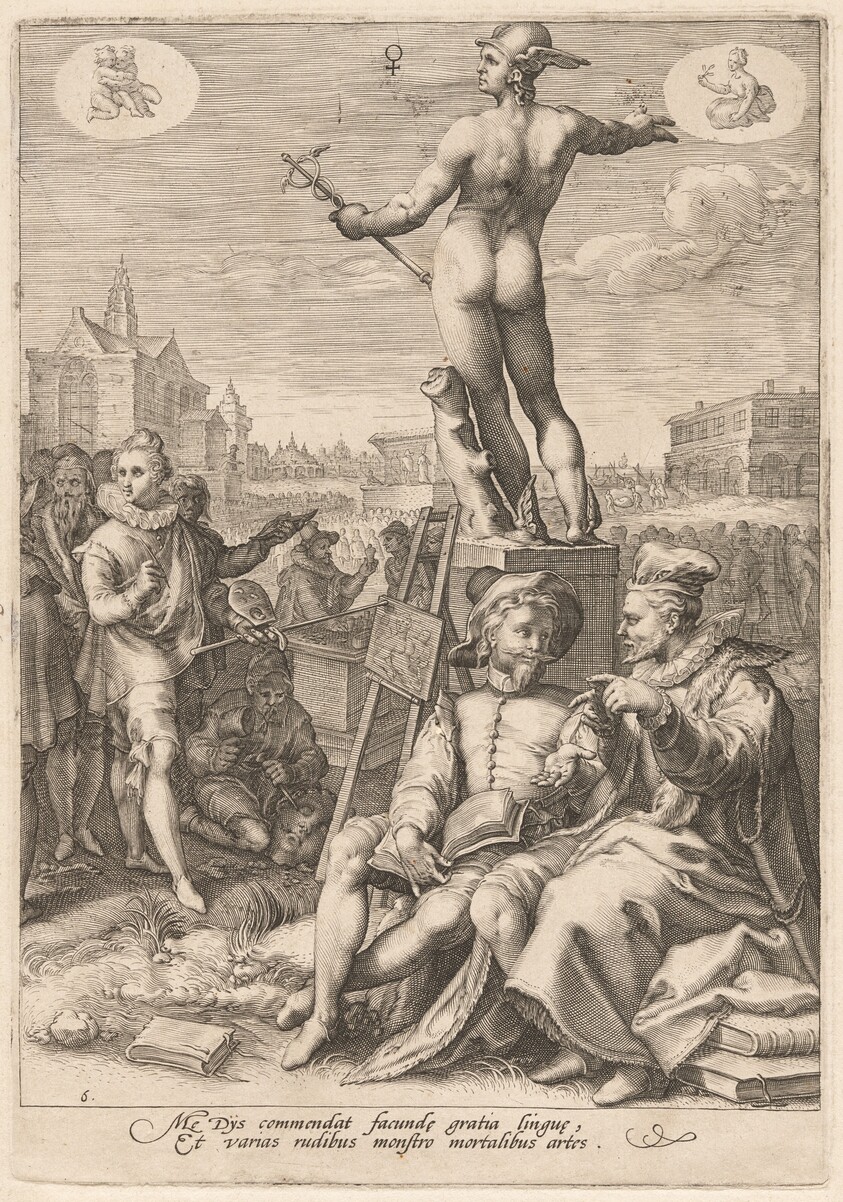 Mercury Presiding Over the Visual and Rhetoric Arts