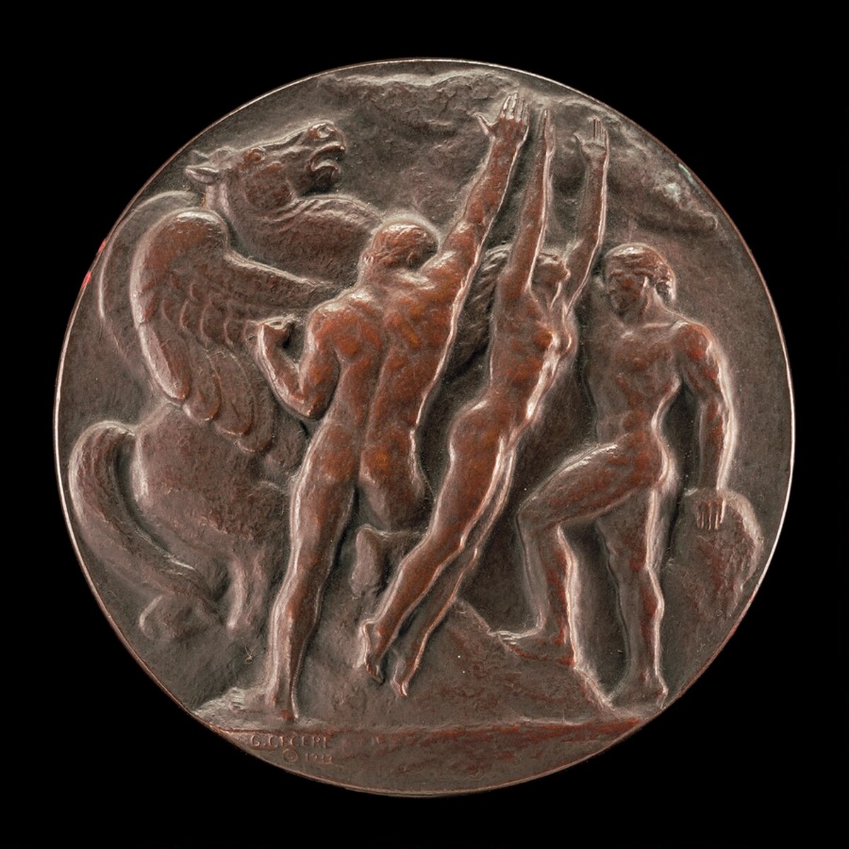 "There is No Easy Way from the Earth to the Stars" [obverse]