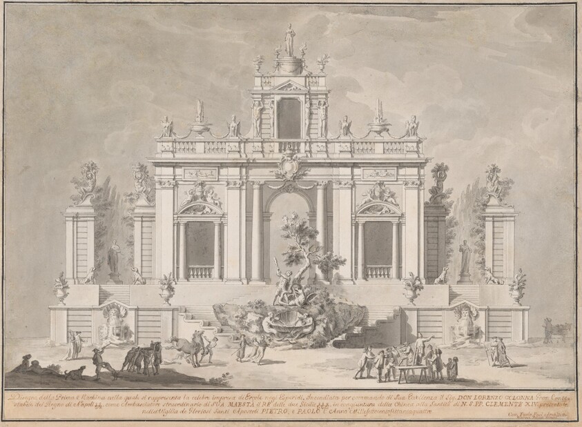 Design for "The Prima Macchina for the Chinea of 1774: Hercules and the Dragon in the Garden of the Hesperides"