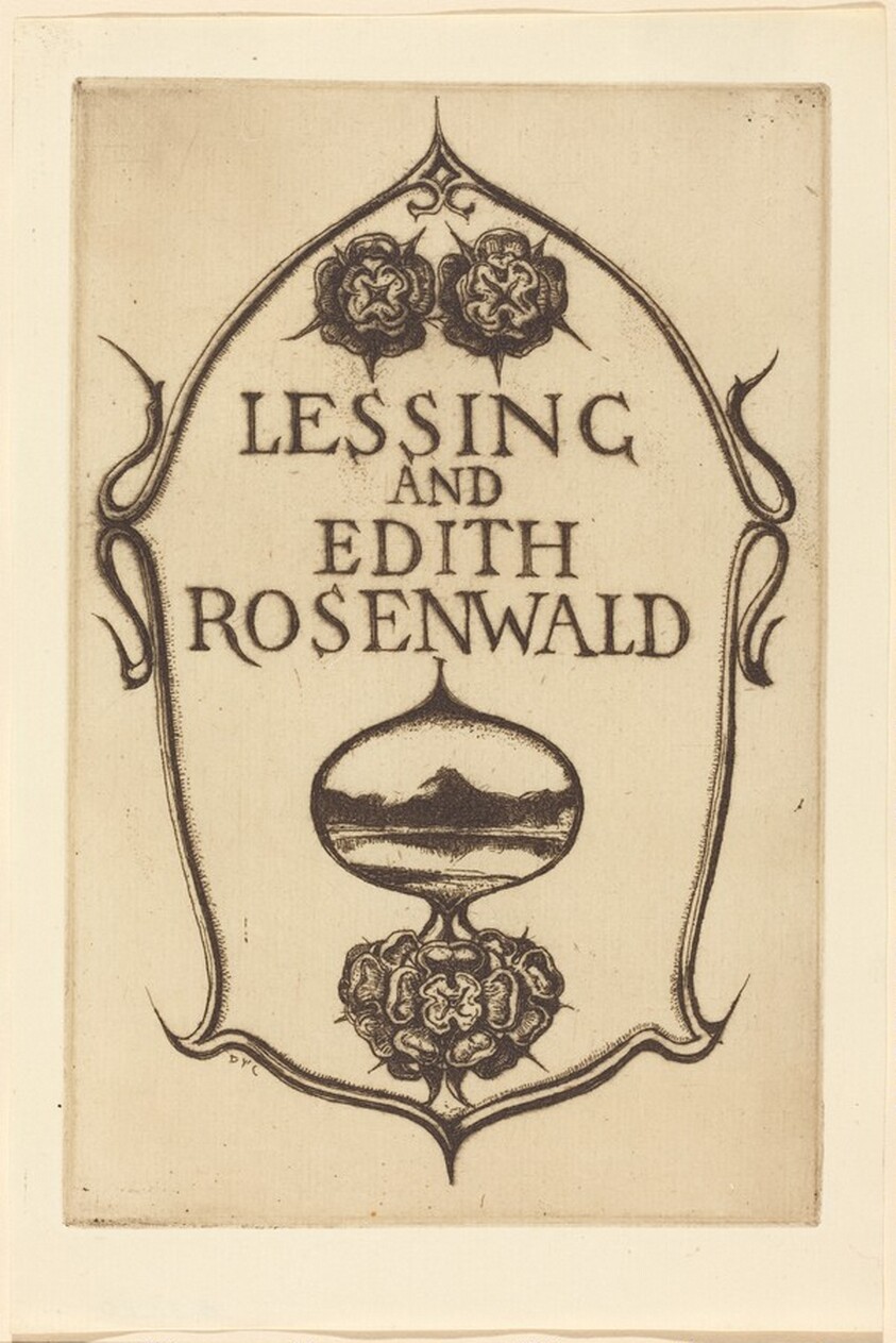 Bookplate of Lessing and Edith Rosenwald