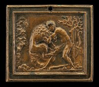Hercules and the Nemean Lion, Attributed to Moderno, late 15th - early 16th century