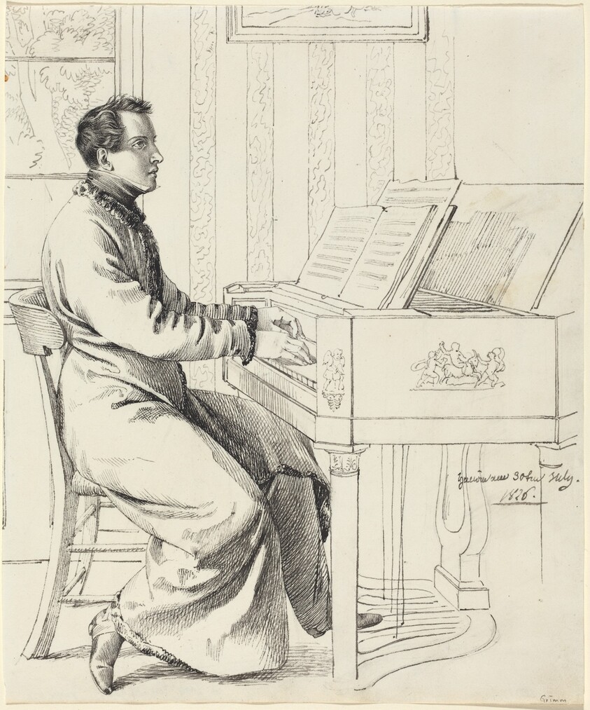 The Artist's Brother-in-Law, Ludwig Hassenpflug, Preparing to Play the Piano