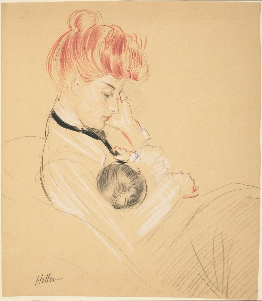 Madame Helleu Cradling Paulette in Her Arms