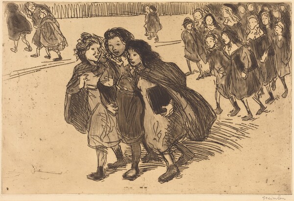 Girls Coming from School (Gamines sortant de l'ecole)