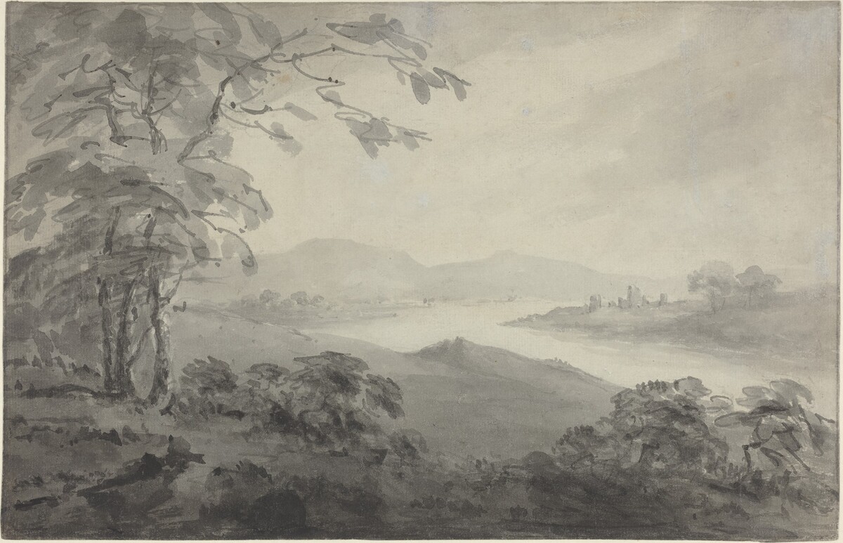 River Landscape with Ruins
