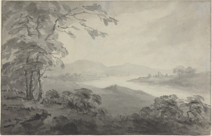 River Landscape with Ruins