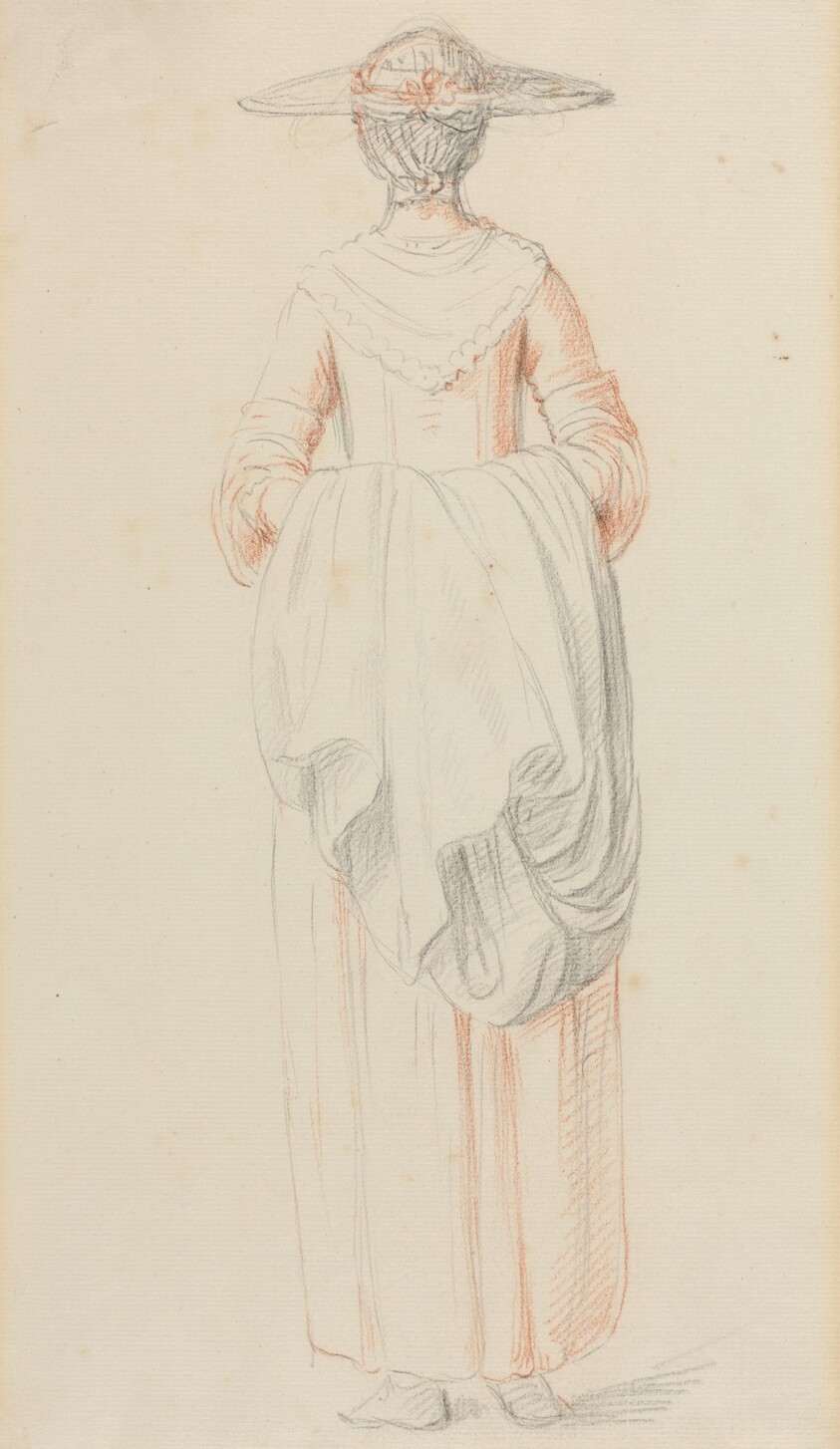 Lady Holding Her Cloak from Behind