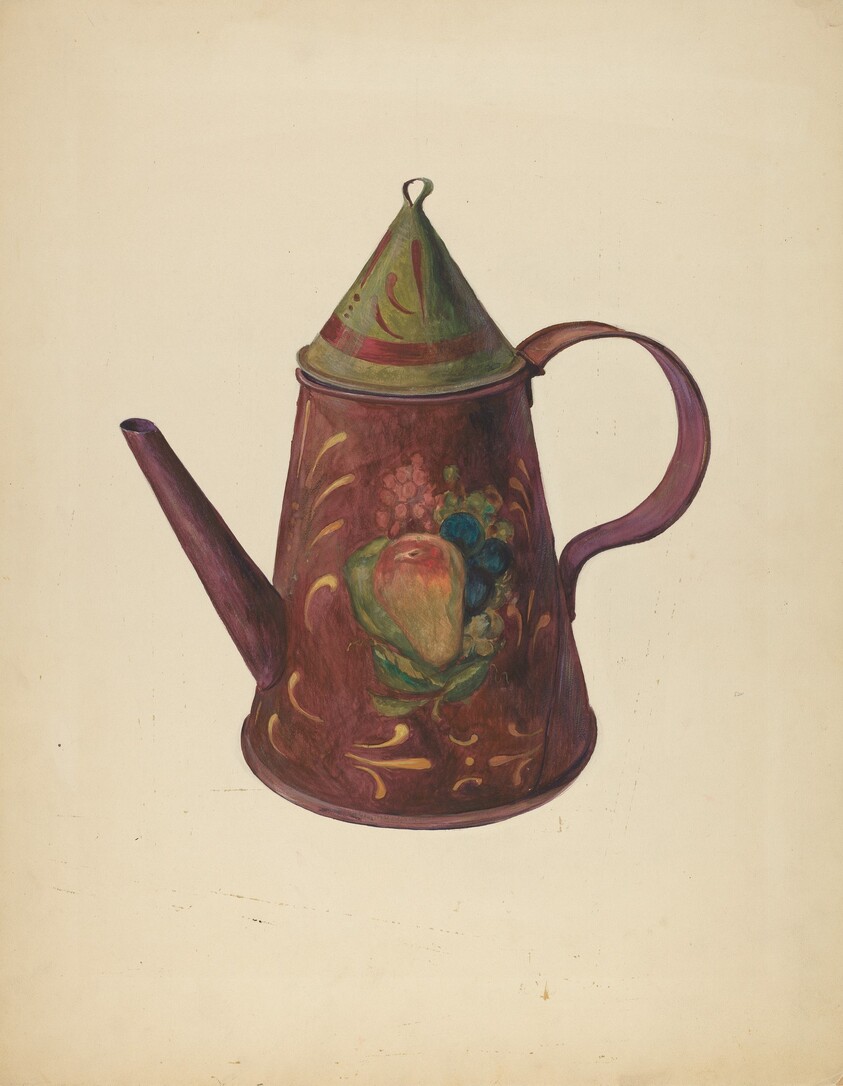 Toleware Coffee Pot