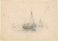 Boats at Anchor, James Goodwyn Clonney, 1838