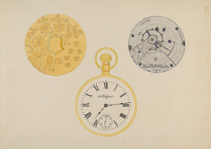 Gold Watch Frame and Case