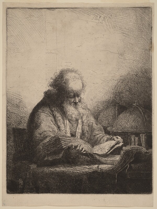An Old Man Reading