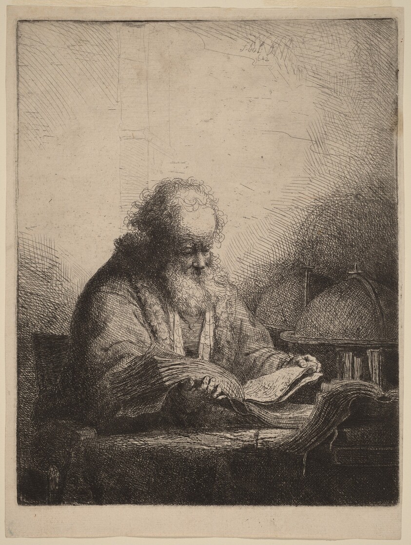 An Old Man Reading