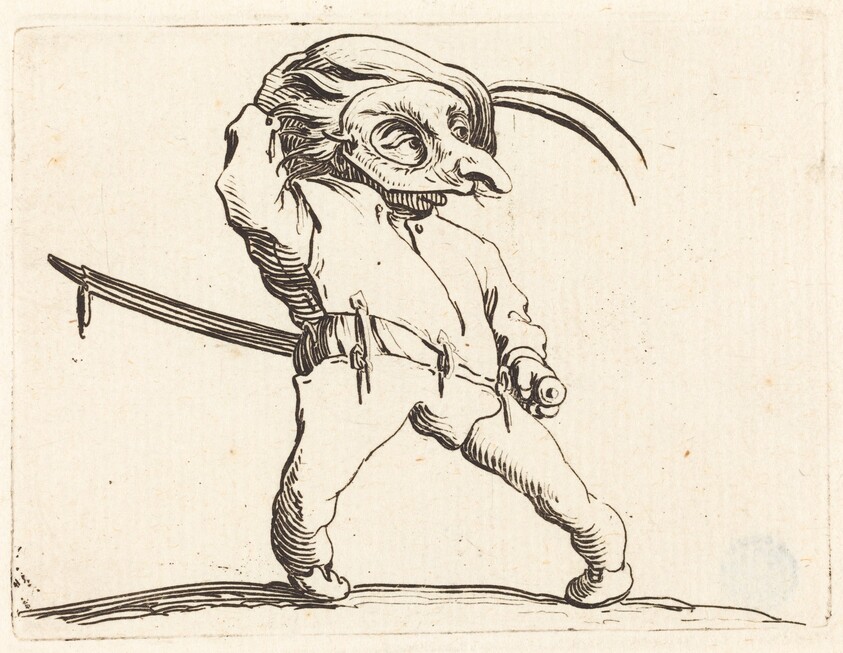 Masked Man with Twisted Feet