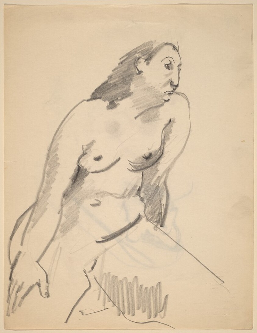 Seated Nude with Head Turned Right [recto]
