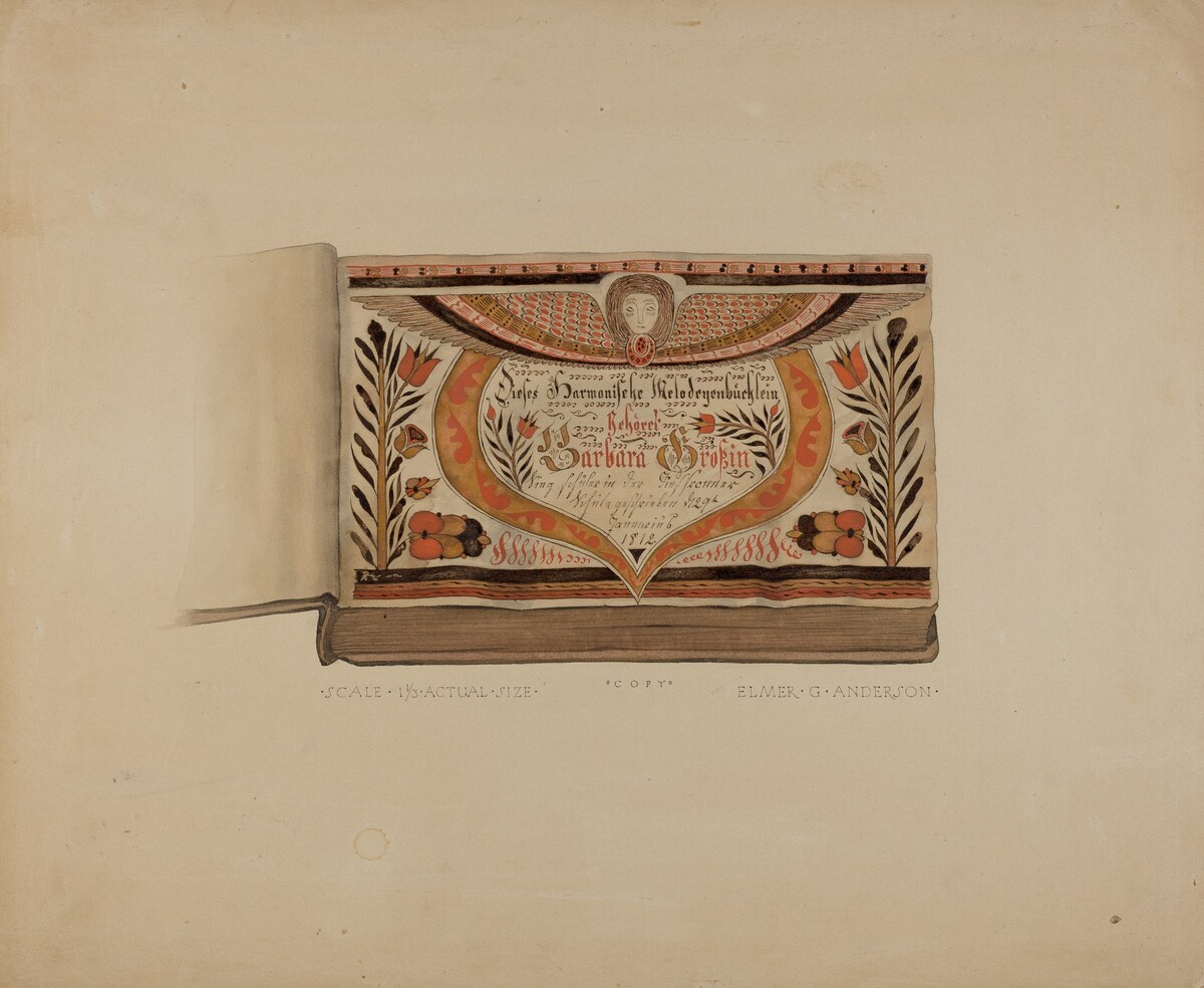 Illuminated Title Page from Manuscript Songbook