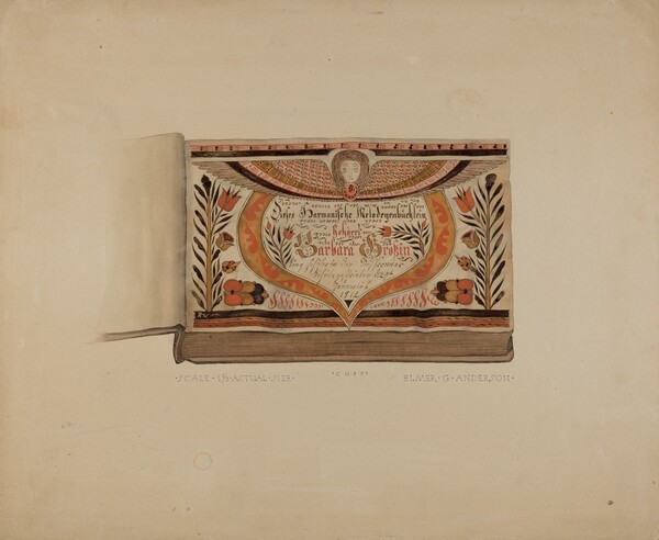 Illuminated Title Page from Manuscript Songbook