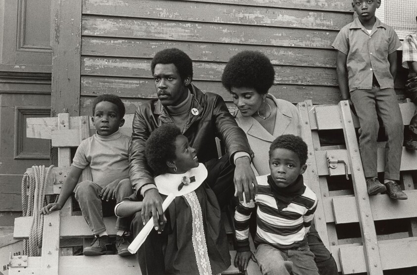 National Captain David Hilliard and family, Free Huey Rally, Bobby Hutton Memorial Park, Oakland, California